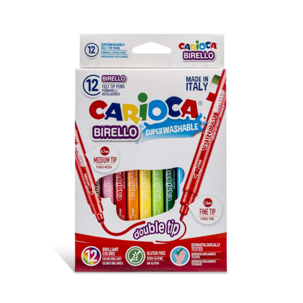 ΜΑΡΚΑΔΟΡΟΙ ΖΩΓΡΑΦΙΚΗΣ CARIOCA BIRELLO ΔΙΠΛΗ ΜΥΤΗ 2,6ΜΜ & 4,7ΜΜ 12ΧΡΩΜ .