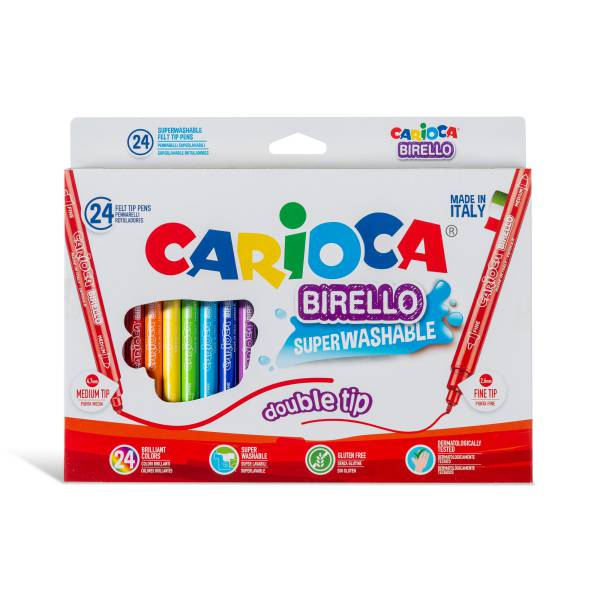 ΜΑΡΚΑΔΟΡΟΣ ΖΩΓΡΑΦΙΚΗΣ CARIOCA BIRELLO 24ΧΡΩΜΑΤΑ SUPERWASHABLE