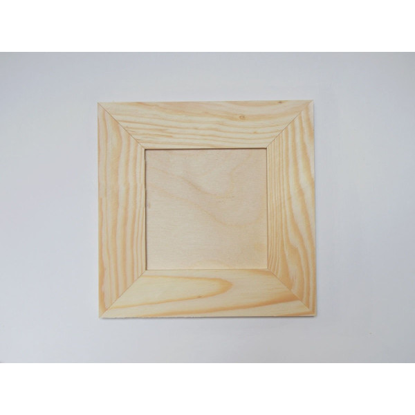 ΞΥΛΙΝΗ ΚΟΡΝΙΖΑ ΤΕΤΡΑΓΩΝΗ ΜΕ ΠΛΑΙΣΙΟ 185X185X10