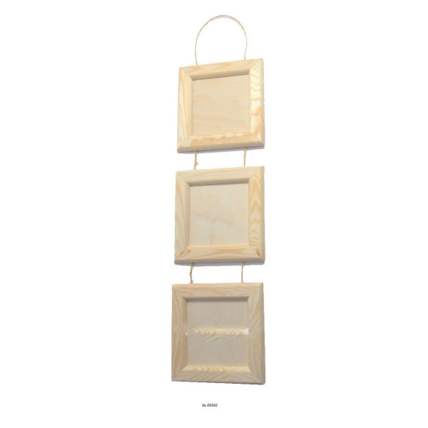 ΞΥΛΙΝΕΣ ΚΟΡΝΙΖΕΣ ΕΝΙΑΙΕΣ 3ΤΕΜ 3Χ(19cmX19cm & σχοινι)