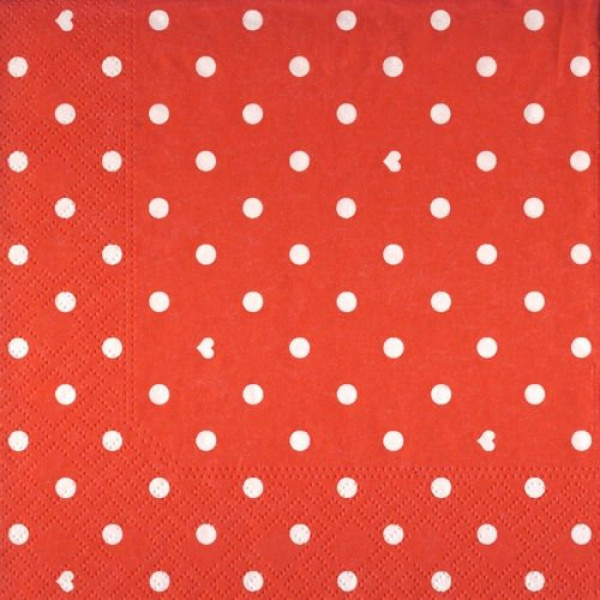 ΧΑΡΤΟΠΕΤΣΕΤΑ HEARTS & DOTS RED 33X33 - ΣΥΣΚΕΥΑΣΙΑ 20τμχ