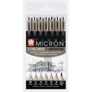 ΣΕΤ ΜΑΡΚΑΔΟΡΟΙ SAKURA PIGMA MICRON 6 ΜΕΓΕΘΗ BLACK+1 PIGMA BRUSH ΣΕΤ ΜΑΡΚΑΔΟΡΟΙ SAKURA PIGMA MICRON 6 ΜΕΓΕΘΗ BLACK+1 PIGMA BRUSH