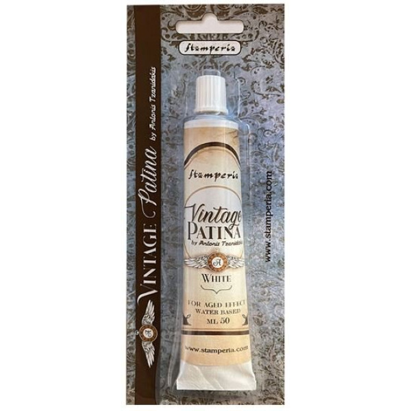 ΠΑΤΙΝΑ ΠΑΛΑΙΩΣΗΣ STAMPERIA 50ML - WHITE