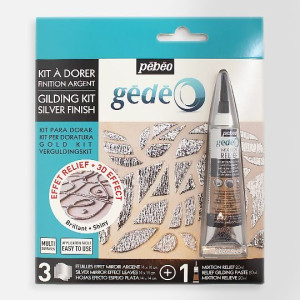 ΣΕΤ ΕΠΙΧΡΥΣΩΣΗΣ 3 ΑΣΗΜΕΝΙΑ ΦΥΛΛΑ-ΚΑΘΡΕΦΤΗ+RELIEF PASTE 20ml GEDEO PEBEO