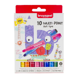 ΜΑΡΚΑΔΟΡΟΙ ΖΩΓΡΑΦΙΚΗΣ MULTIPOINT BRUYNZEEL FELT TIPS ΣΕΤ 10ΤΕΜ ΜΑΡΚΑΔΟΡΟΙ ΖΩΓΡΑΦΙΚΗΣ MULTIPOINT BRUYNZEEL FELT TIPS ΣΕΤ 10ΤΕΜ
