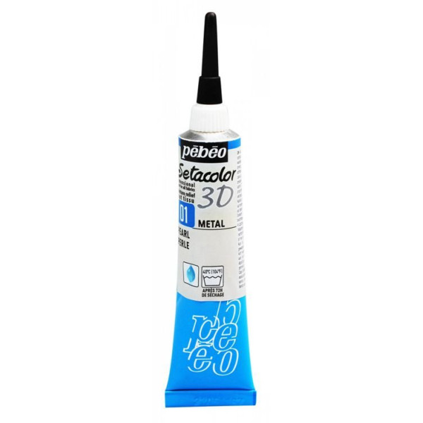 ΠΕΡΙΓΡΑΜΜΑΤΑ ΥΦΑΣΜΑΤΟΣ Pearl METAL EFFECT 20ml SETACOLOR 3D