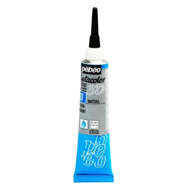 ΠΕΡΙΓΡΑΜΜΑΤΑ ΥΦΑΣΜΑΤΟΣ Silver METAL EFFECT 20ml SETACOLOR 3D