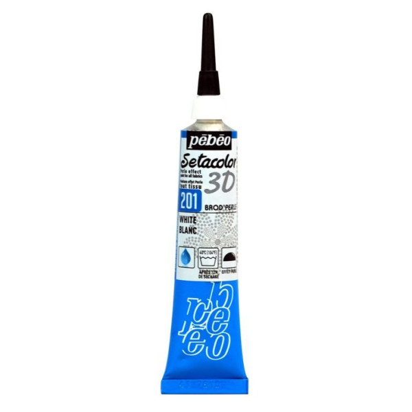 ΠΕΡΙΓΡΑΜΜΑΤΑ ΥΦΑΣΜΑΤΟΣ White PERLE EFFECT 20ml SETACOLOR 3D