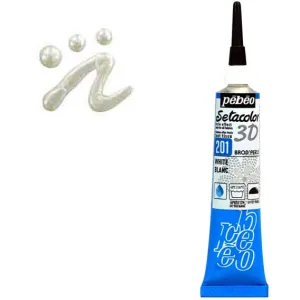 ΠΕΡΙΓΡΑΜΜΑΤΑ ΥΦΑΣΜΑΤΟΣ White PERLE EFFECT 20ml SETACOLOR 3D