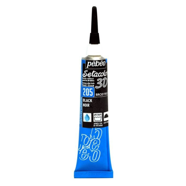 ΠΕΡΙΓΡΑΜΜΑΤΑ ΥΦΑΣΜΑΤΟΣ Black PERLE EFFECT 20ml SETACOLOR 3D