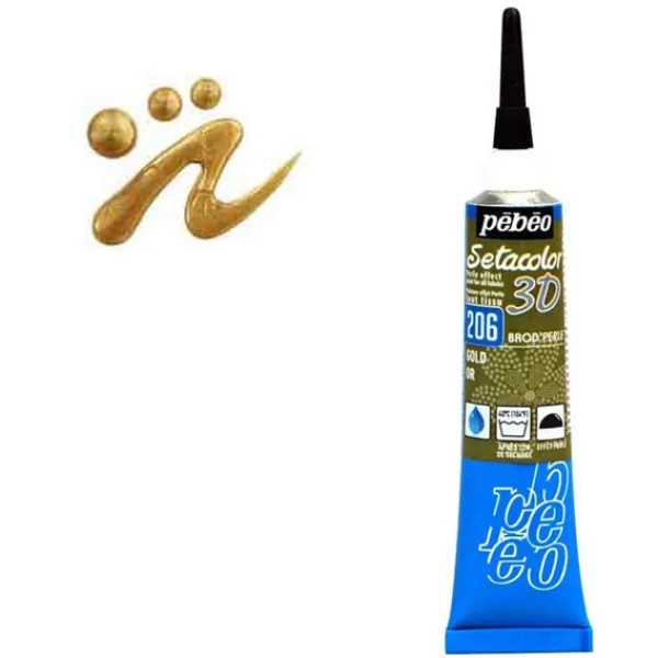 ΠΕΡΙΓΡΑΜΜΑΤΑ ΥΦΑΣΜΑΤΟΣ Gold PERLE EFFECT 20ml SETACOLOR 3D