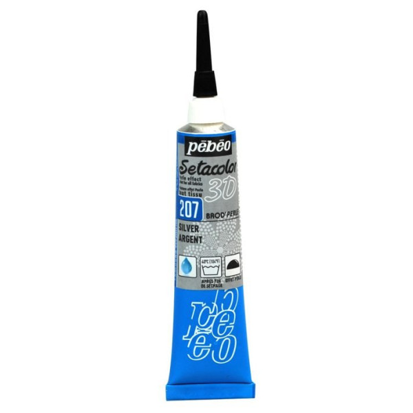 ΠΕΡΙΓΡΑΜΜΑΤΑ ΥΦΑΣΜΑΤΟΣ Silver PERLE EFFECT 20ml SETACOLOR 3D