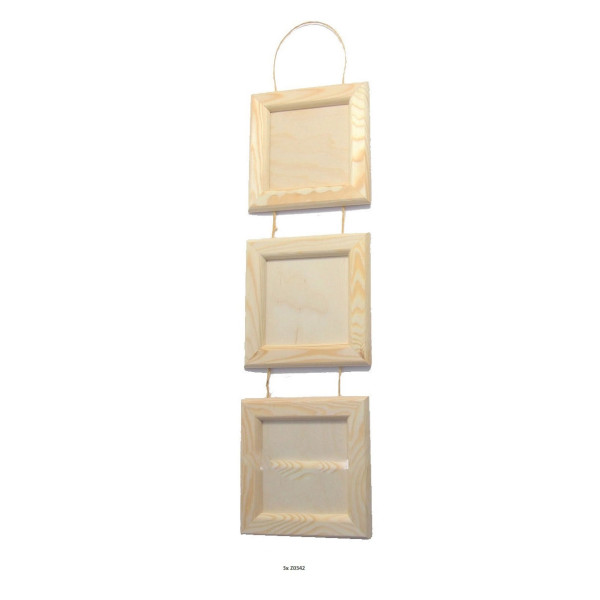 ΞΥΛΙΝΕΣ ΚΟΡΝΙΖΕΣ ΕΝΙΑΙΕΣ 3ΤΕΜ 3Χ(19cmX19cm & σχοινι)