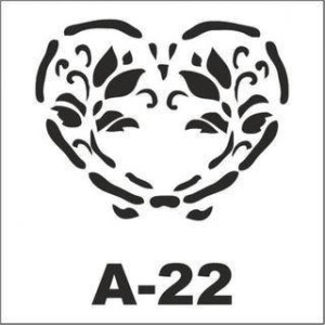 ΣΤΕΝΣΙΛ 20Χ20 A-22 ARTEBELLA ΚΑΡΔΙΑ ΛΟΥΛΟΥΔΙΑ