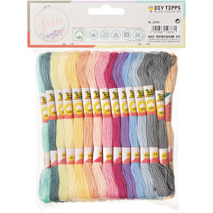 ΚΛΩΣΤΕΣ ΚΕΝΤΗΜΑΤΟΣ FOLIA 23993 ΠΑΣΤΕΛ, 100% ΒΑΜΒΑΚΙ, 52 ΔΕΜΑΤΑ ΤΩΝ 8 ΜΕΤΡΩΝ ΣΕ 26 ΔΙΑΦΟΡΕΤΙΚΑ ΧΡΩΜΑΤΑ, ΓΙΑ ΚΕΝΤΗΜΑ, ΔΕΣΙΜΟ ΚΑΙ ΧΕΙΡΟΤΕΧΝΙΕΣ