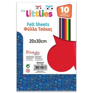 ΦΥΛΛΑ ΤΣΟΧΑ ΣΕ ΜΠΛΟΚ 2mm 20x30cm 10 ΧΡΩΜΑΤΑ THE LITTLIES ΦΥΛΛΑ ΤΣΟΧΑ ΣΕ ΜΠΛΟΚ 2mm 20x30cm 10 ΧΡΩΜΑΤΑ THE LITTLIES