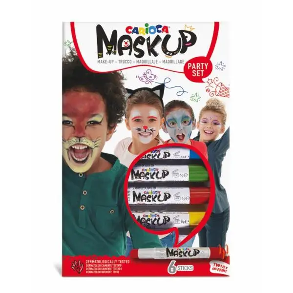 ΧΡΩΜΑΤΑ ΠΡΟΣΩΠΟΥ MASK UP PARTY CARIOCA ΣΕΤ 6 ΧΡΩΜΑΤΑ