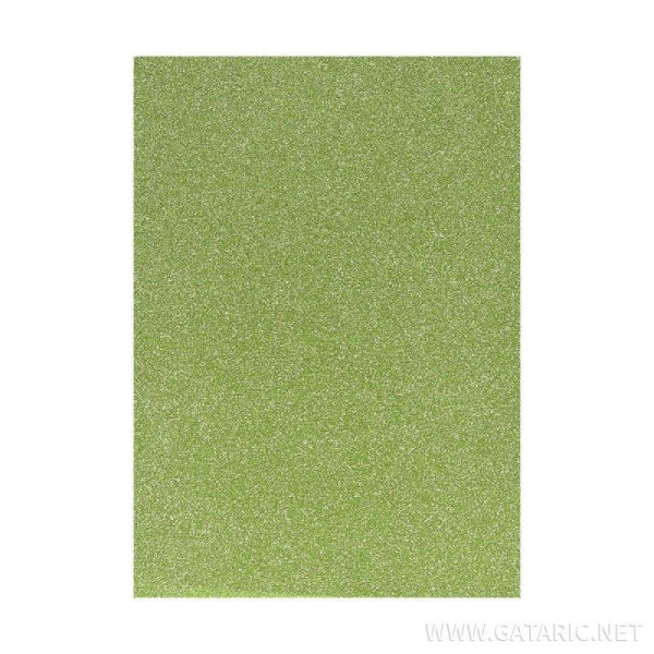 ΑΦΡΩΔΕΣ ΦΥΛΛΟ GLITTER LEMON GREEN Α4 210x297mm 2,0 mm