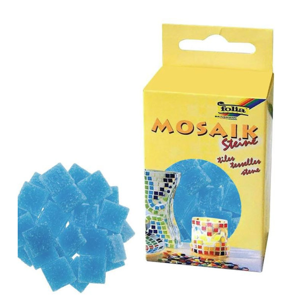 ΨΗΦΙΔΕΣ  ΜΩΣΑΪΚΑ ΠΛΑΚΑΚΙΑ 200gr 300τεμ  10X10MM SKY BLUE