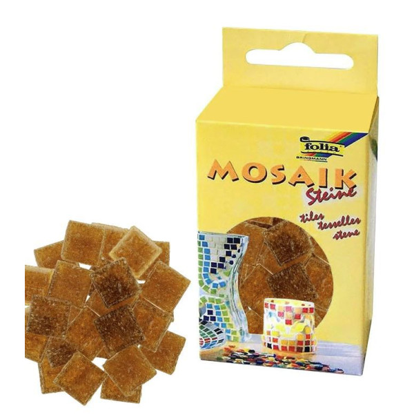 ΨΗΦΙΔΕΣ  ΜΩΣΑΪΚΑ ΠΛΑΚΑΚΙΑ 200gr 300τεμ  10X10MM ΚΑΦΕ