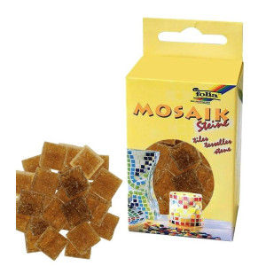 ΨΗΦΙΔΕΣ  ΜΩΣΑΪΚΑ ΠΛΑΚΑΚΙΑ 200gr 300τεμ  10X10MM ΚΑΦΕ