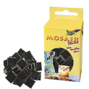 ΨΗΦΙΔΕΣ ΜΩΣΑΪΚΑ ΠΛΑΚΑΚΙΑ 200gr 300τεμ  10X10MM ΜΑΥΡΟ