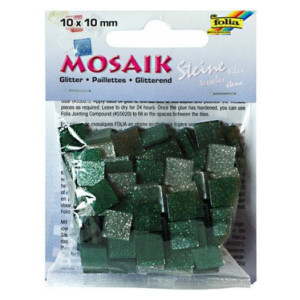 ΨΗΦΙΔΕΣ  ΜΩΣΑΪΚΑ ΠΛΑΚΑΚΙΑ GLITTER MIX, 45G, 10X10MM, 190 ΤΕΜΑΧΙΑ, ΓΚΡΙ