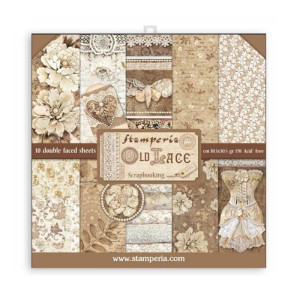 ΜΠΛΟΚ SCRAPBOOKING STAMPERIA 30,5Χ30,5CM 10Φ DOUBLE FACE - PLD LACE