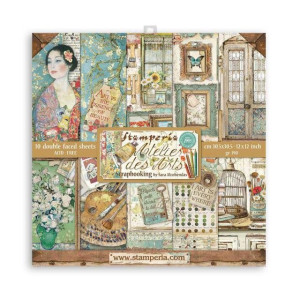 ΜΠΛΟΚ SCRAPBOOKING STAMPERIA 30,5Χ30,5CM 10Φ DOUBLE FACE - ATELIER DES ARTS