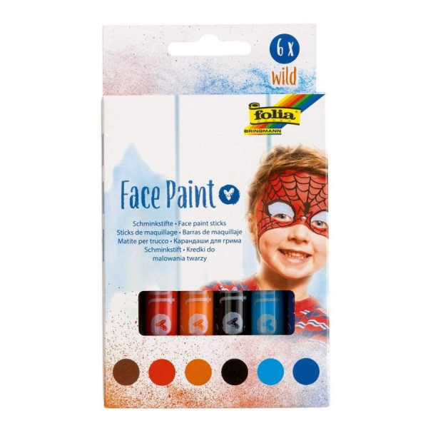 ΧΡΩΜΑΤΑ ΓΙΑ ΤΟ ΠΡΟΣΩΠΟ FACE PAINT KIT II,  6 ΧΡΩΜΑΤΑ FOLIA