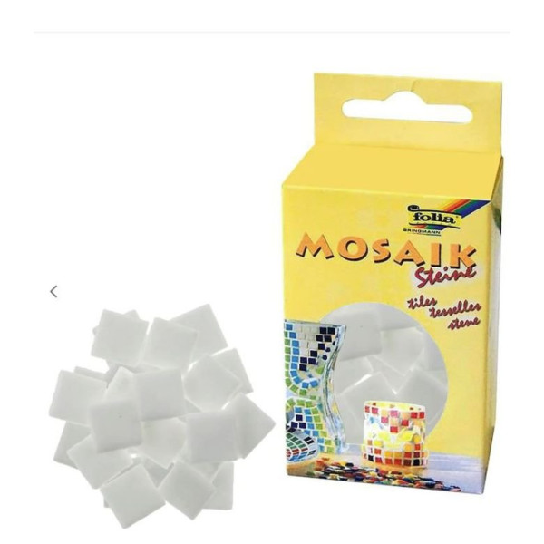 ΨΗΦΙΔΕΣ ΜΩΣΑΪΚΑ ΠΛΑΚΑΚΙΑ 200gr 300τεμ 10X10MM ΛΕΥΚΟ