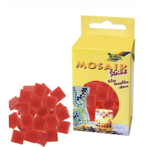 ΨΗΦΙΔΕΣ ΜΩΣΑΪΚΑ ΠΛΑΚΑΚΙΑ 200gr 300τεμ 10X10MM ΚΟΚΚΙΝΟ