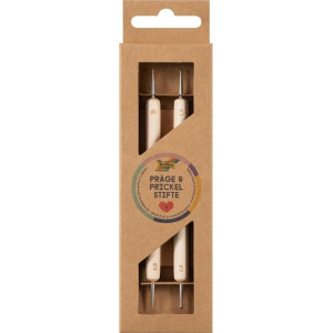 ΕΡΓΑΛΕΙΑ ΜΠΙΛΙΕΣ EMBOSSING PEN SET WOODEN EMBOSSING PEN WITH 4 TIPS FOR CRAFTS, DECORATING AND TINGLING