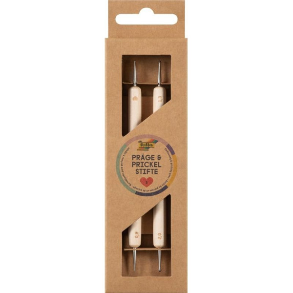 ΕΡΓΑΛΕΙΑ ΜΠΙΛΙΕΣ EMBOSSING PEN SET WOODEN EMBOSSING PEN WITH 4 TIPS FOR CRAFTS, DECORATING AND TINGLING