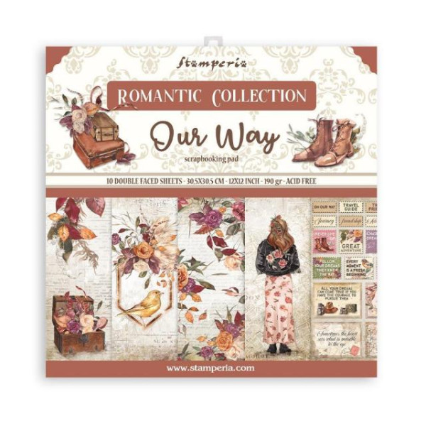 ΜΠΛΟΚ SCRAPBOOKING STAMPERIA 30,5Χ30,5CM 10Φ DOUBLE FACE - OUR WAY