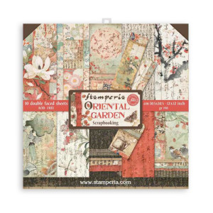 ΜΠΛΟΚ SCRAPBOOKING STAMPERIA 30,5Χ30,5CM 10Φ DOUBLE FACE - ORIENTAL GARDEN