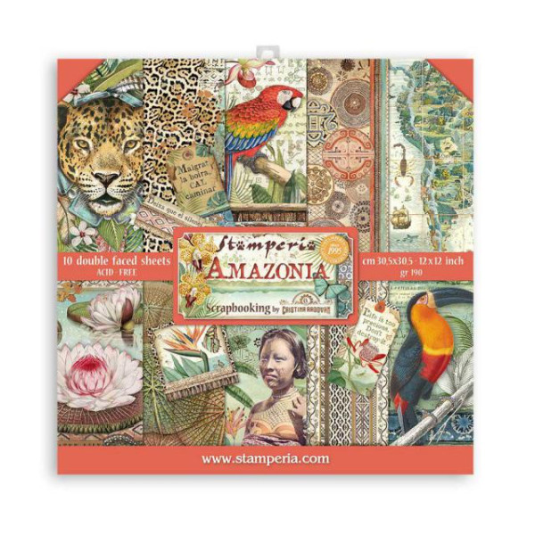 ΜΠΛΟΚ SCRAPBOOKING STAMPERIA 30,5Χ30,5CM 10Φ - AMAZONIA