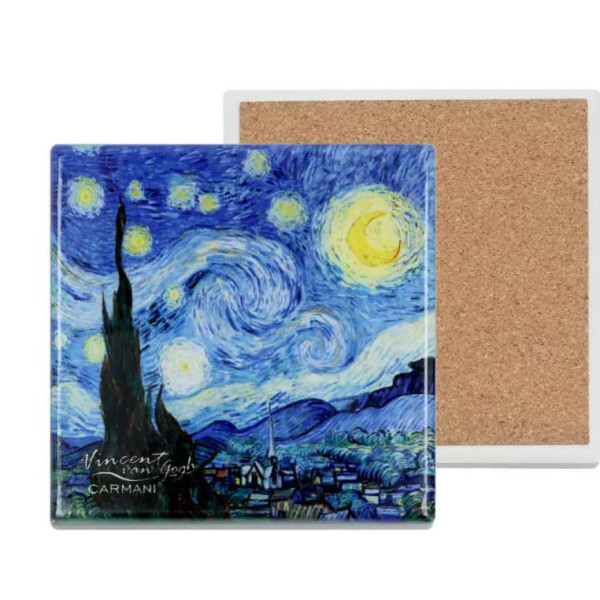 ΚΕΡΑΜΙΚΟ ΣΟΥΒΕΡ, ΤΕΤΡΑΓΩΝΟ - V van Gogh,starry night