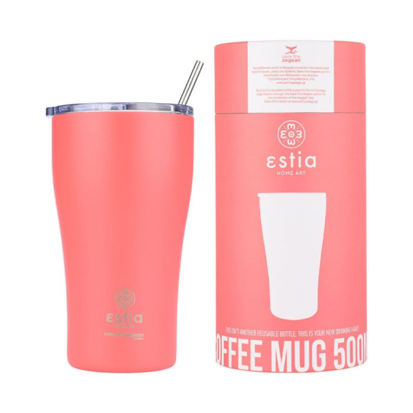 ΘΕΡΜΟΣ COFFEE MUG SAVE THE AEGEAN 500ml FUSION CORAL