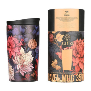 ΘΕΡΜΟΣ TRAVEL MUG SAVE THE AEGEAN 350ml MIDNIGHT BLOSSOM