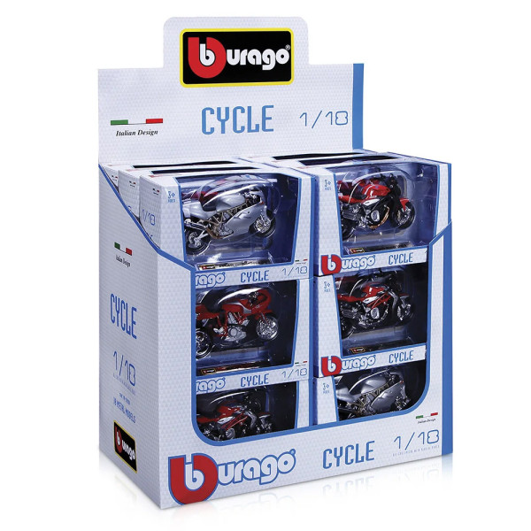 BBURAGO 1/18 MOTOR CYCLE ΜΕΤΑΛΛΙΚΕΣ ΜΙΝΙΑΤΟΥΡΕΣ ΜΗΧΑΝΗΣ – ΔΙΑΦΟΡΑ ΣΧΕΔΙΑ