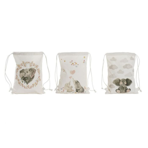 ΤΣΑΝΤΑ ΜΕ ΚΟΡΔΟΝΙ COTTON 28X36 ΕΛΕΦΑΝΤΑΣ 3 ΣΧΕΔΙΑ