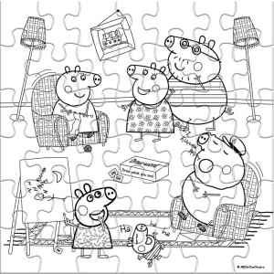 ΠΑΖΛ ΧΡΩΜΑΤΙΣΜΟΥ 2 ΟΨΕΩΝ "PEPPA PIG" 42ΤΕΜ LUNA TOYS