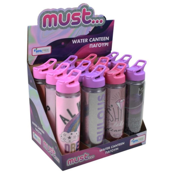 ΠΑΓΟΥΡΙ ΠΛΑΣΤΙΚΟ GLITTER 450ml ΣΕ 4 ΣΧΕΔΙΑ