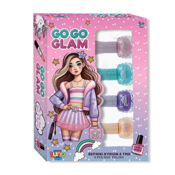 ΒΕΡΝΙΚΙΑ ΝΥΧΙΩΝ ΣΕΤ4ΤΕΜ 20.3X4X14 GOGO GLAM