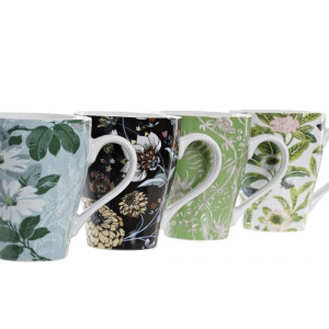 ΚΟΥΠΑ ΠΟΡΣΕΛΑΝΗ 12,5X8,6X11 320ML FLOWERS 4ΣΧΕΔΙΑ