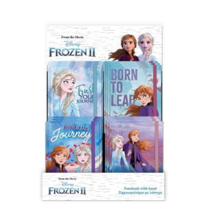 ΣΗΜΕΙΩΜΑΤΑΡΙΟ ΜΕ ΛΑΣΤΙΧΟ DISNEY FROZEN 2 ΣΕ 4 ΣΧΕΔΙA