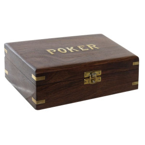 ΠΑΙΧΝΙΔΙ ΣΕΤ ΚΑΣΕΤΙΝΑ ΠΟΚΕΡ 19X11,5X6,5 POKER BROWN