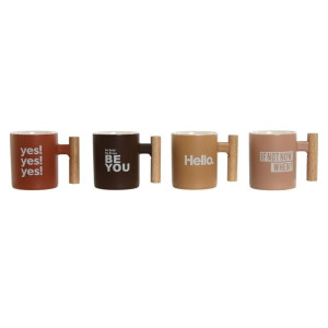 ΚΟΥΠΑ ΠΟΡΣΕΛΑΝΗΣ ΞΥΛΙΝΗ ΛΑΒΗ PINE TREE 11,5X7,6X9,4 330ML, 4ΣΧΕΔΙΑ