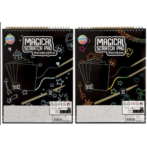 ΒΙΒΛΙΟ ΖΩΓΡΑΦΙΚΗΣ MAGICAL SCRACH PAD A4 20 SHEETS-PEN 2 ΣΧΕΔΙΑ